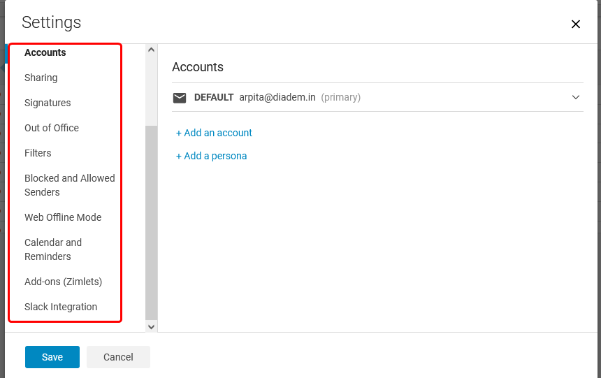 How to switch Zimbra Webmail from Classic to Modern UI Diadem